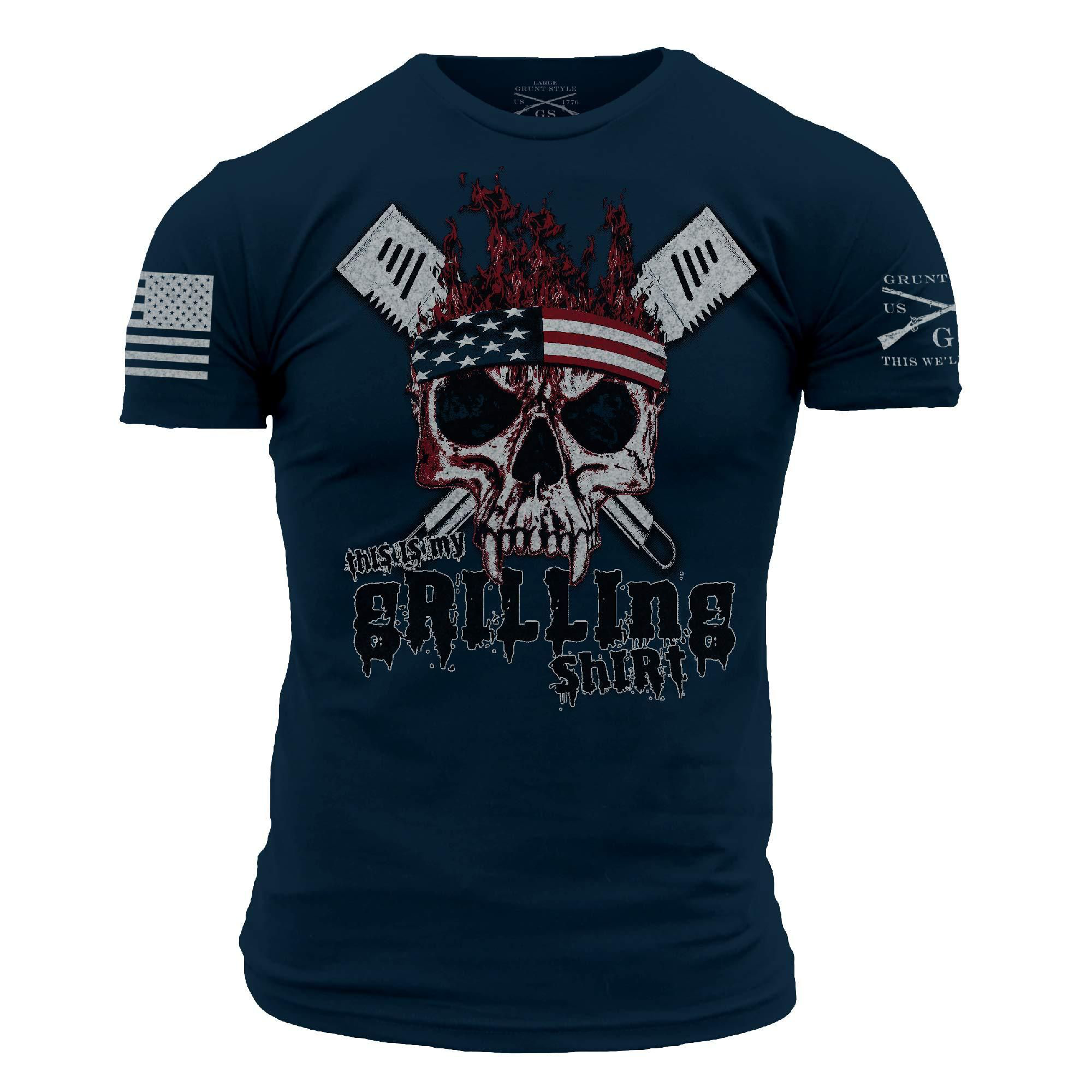 Grunt Style This is My Grilling Shirt Short-Sleeve T-Shirt for Men ...